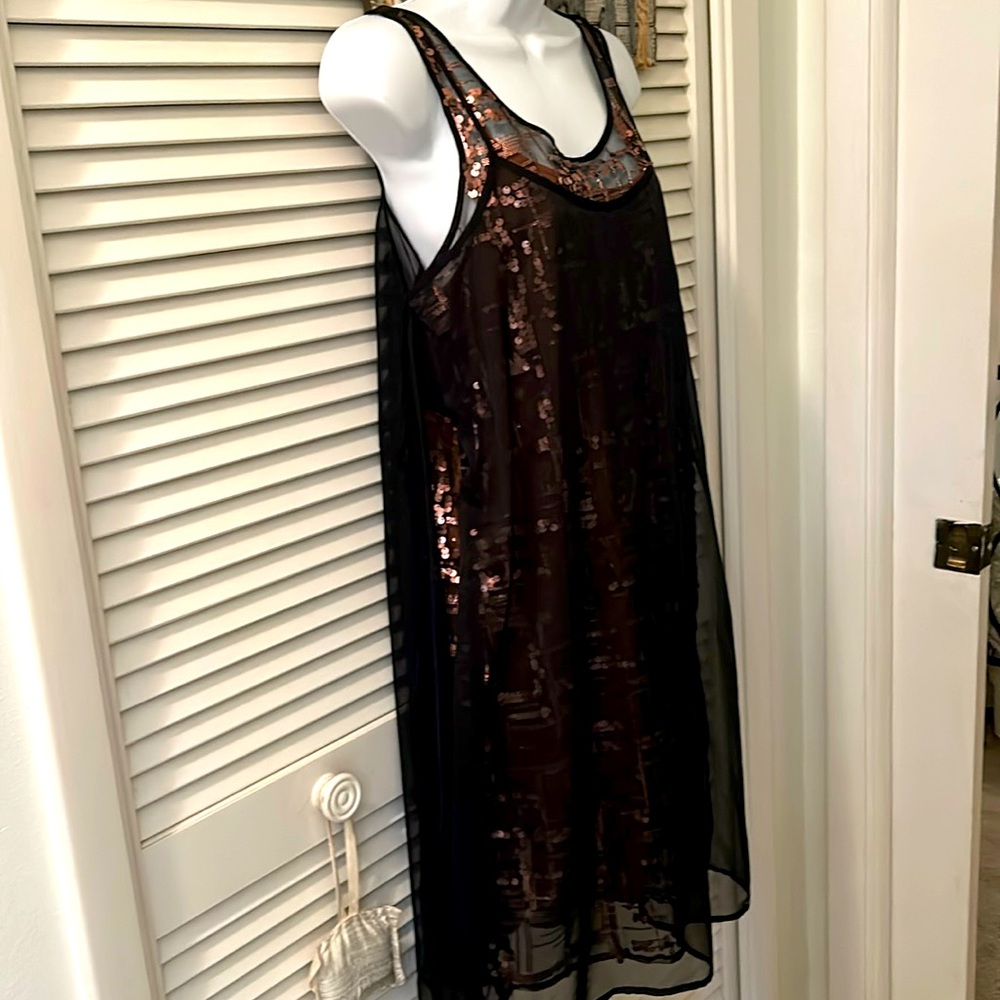 Vera Wang sequin  slip dress